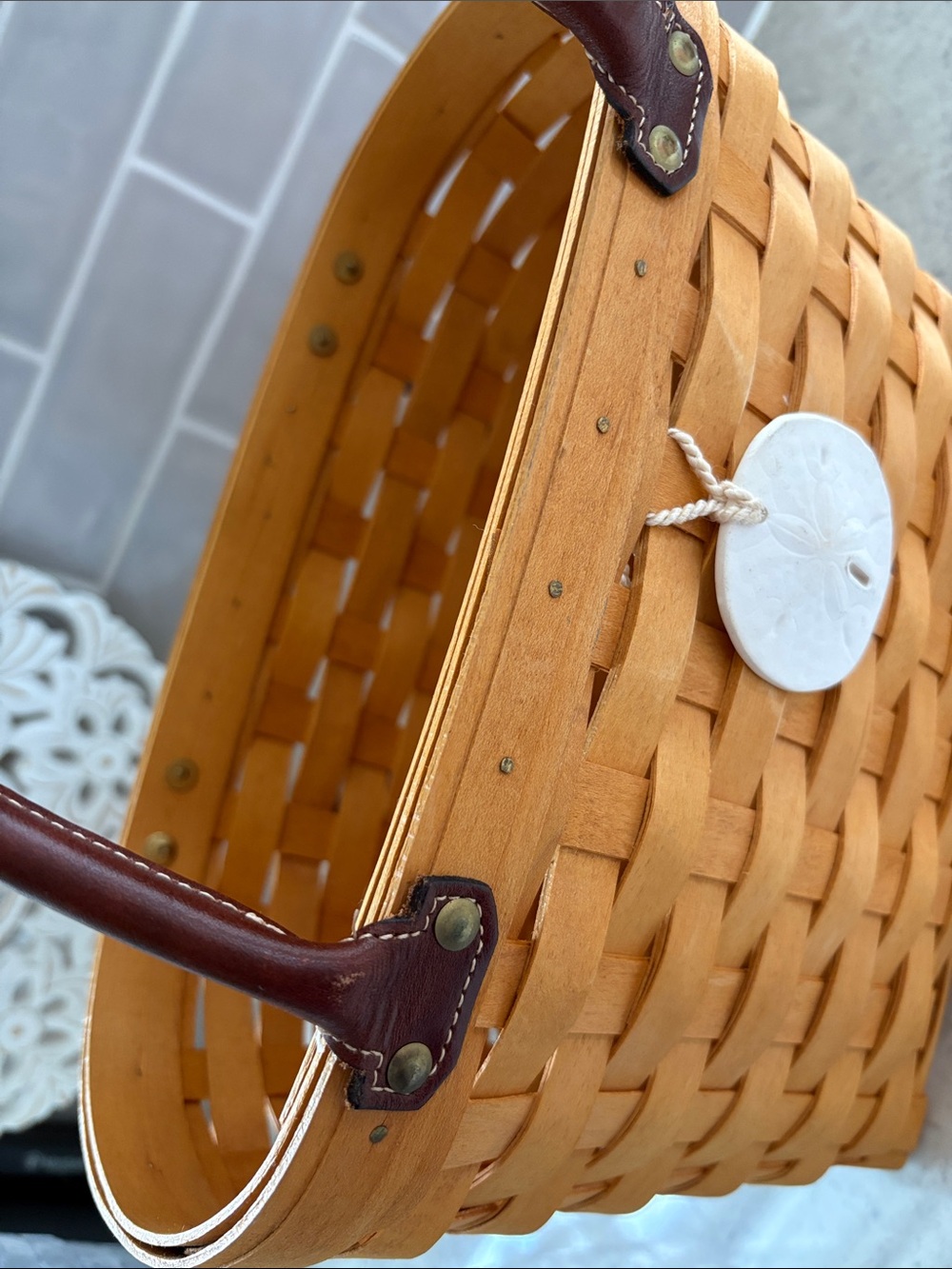 2001 Longaberger Medium Good Ol’Summertime Boardwalk Basket - Picture 9 of 16